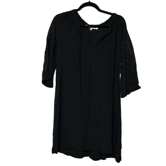 Cupcakes and Cashmere Boho Tunic Dress With Embroidered Sleeve Detail size XS - Picture 1 of 7